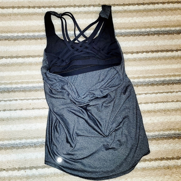LULULEMON Free To Be Serene Criss Cross Straps Slouchy Back Yoga Tank Top 6. - Picture 3 of 9
